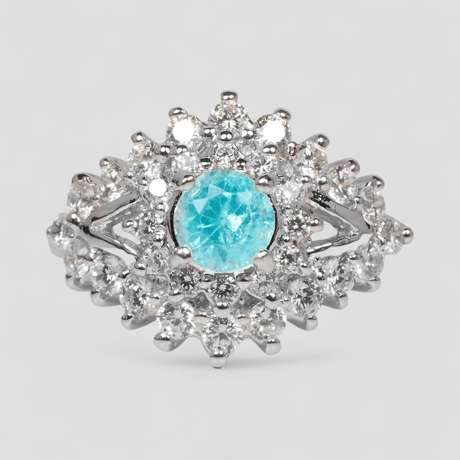 Neon Blue Apatite 925 Sterling Silver Ring