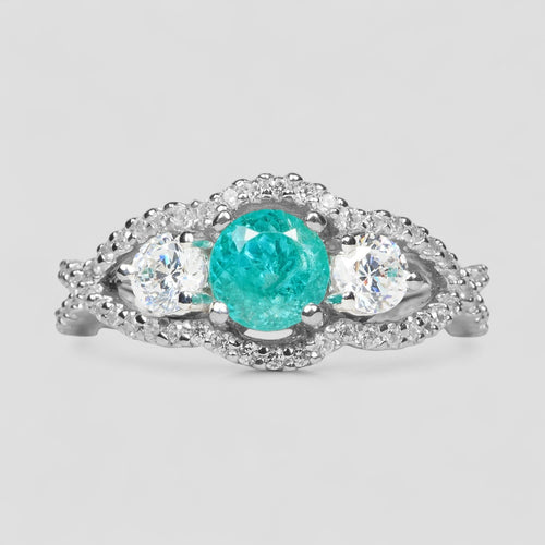 Apatite 925 Sterling Silver Ring, Minimalist Everyday Gemstone Ring, Gift for Her