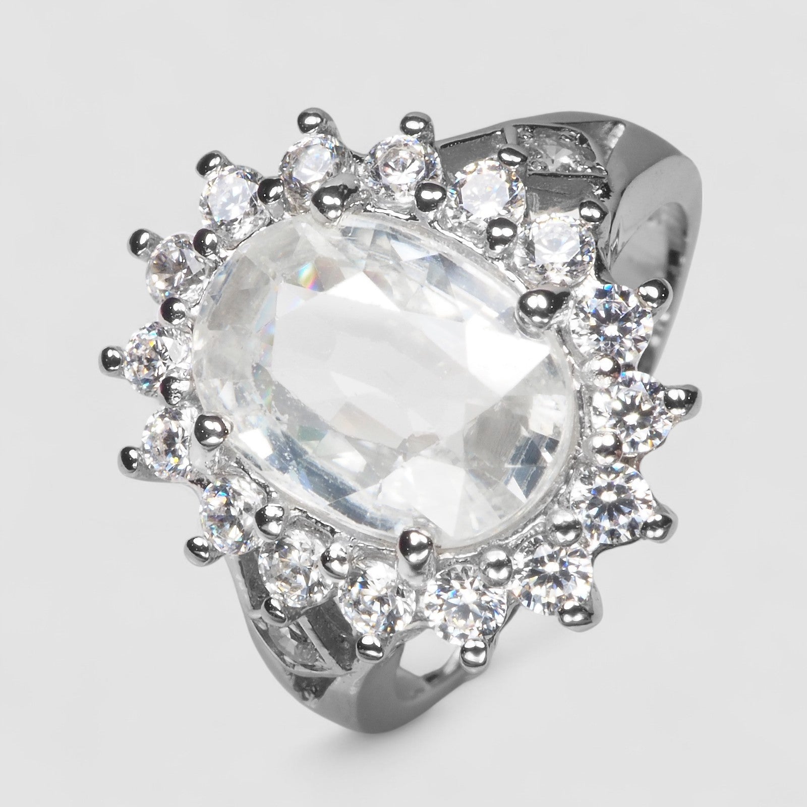 White Zircon 925 Sterling Silver Ring