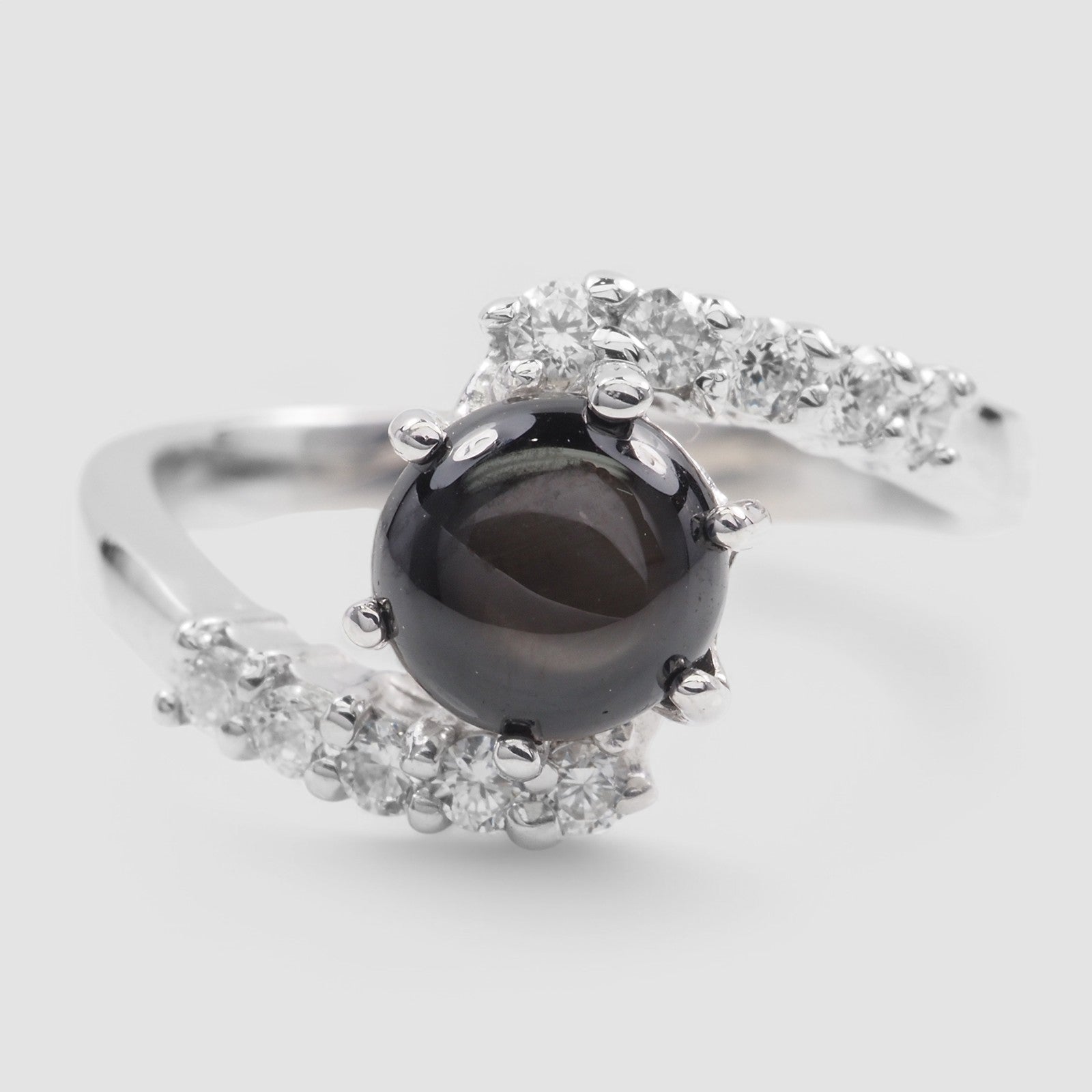 Black Star Sapphire 925 Sterling Silver Ring, 925 Genuine Gemstone, Everyday Ring