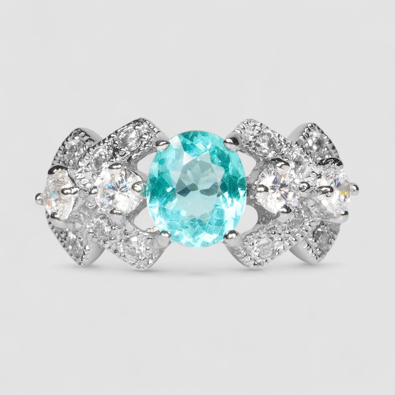 Blue Paraiba Tourmaline 925 Sterling Silver Ring