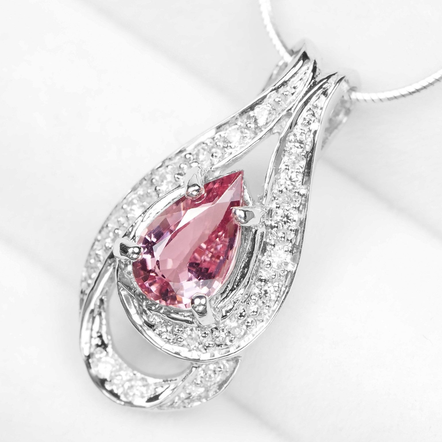 Pink Tourmaline 925 Sterling Silver Pendants