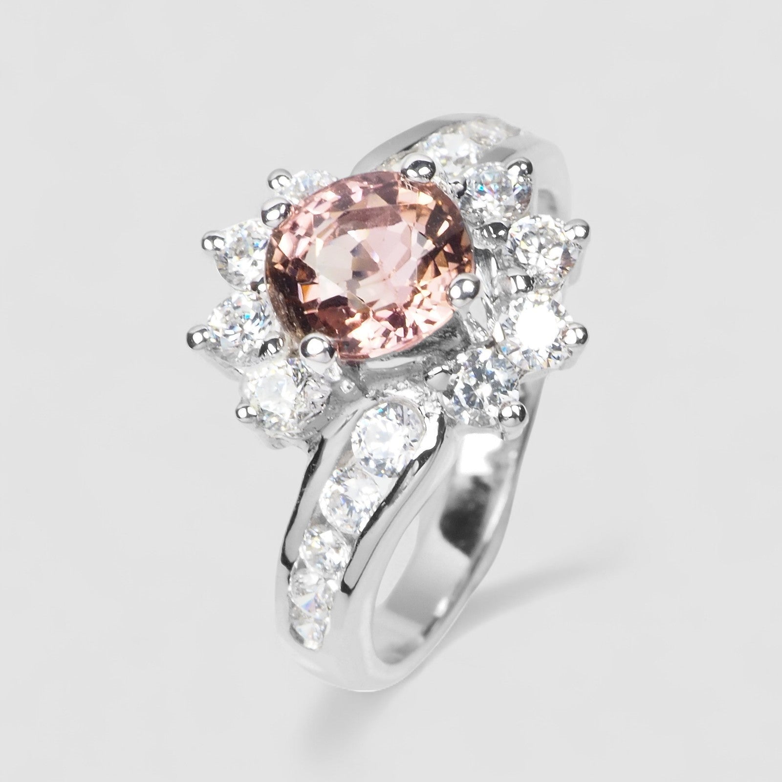 Pink Tourmaline 925 Sterling Silver Ring