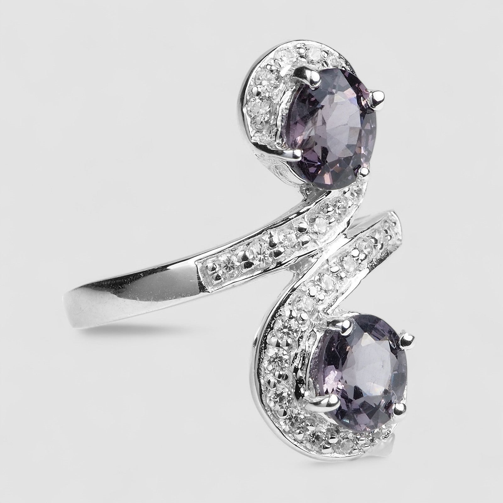 Gray Spinel 925 Sterling Silver Ring