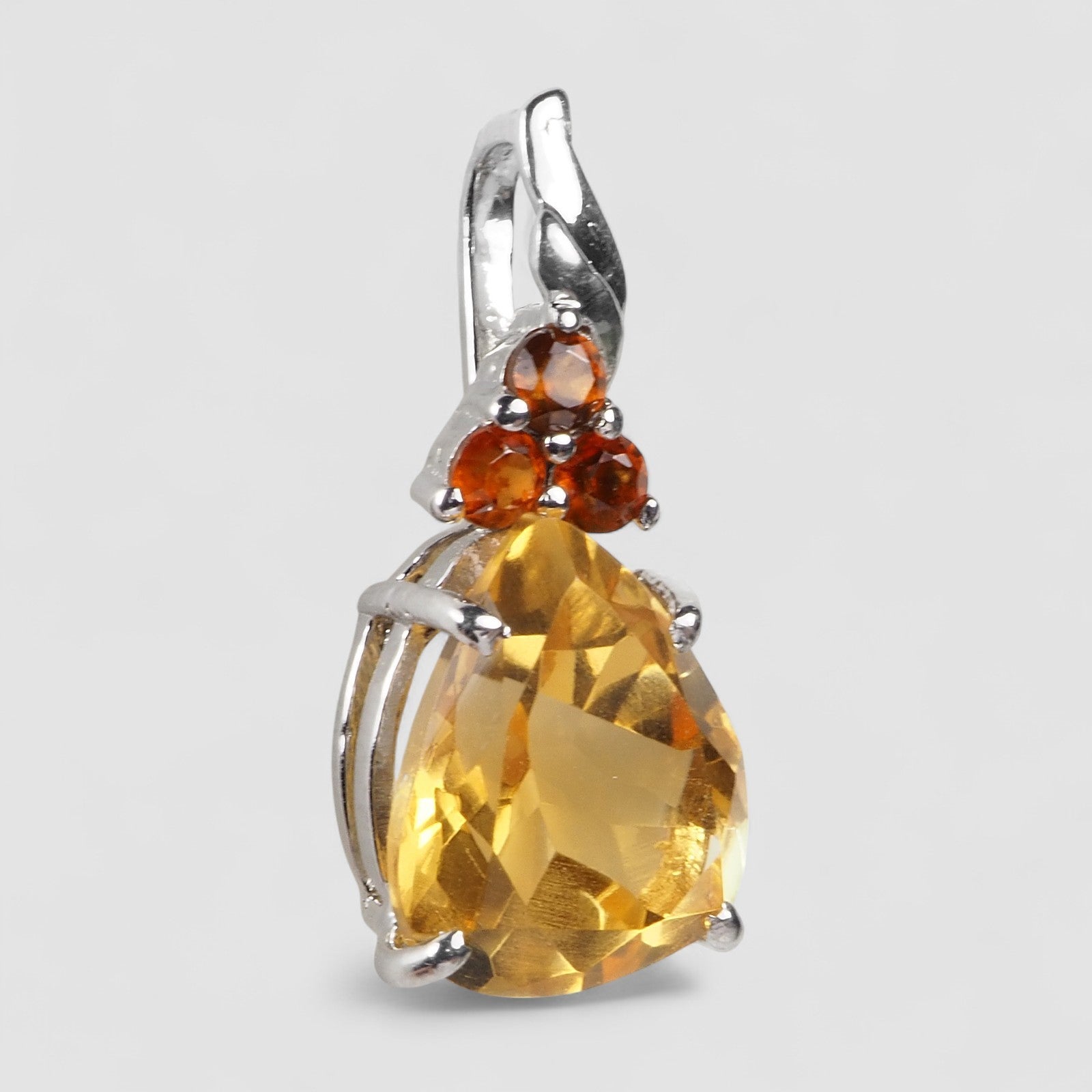 Yellow Citrine 925 Sterling Silver Pendants, Natural Gemstone, Everyday Wear