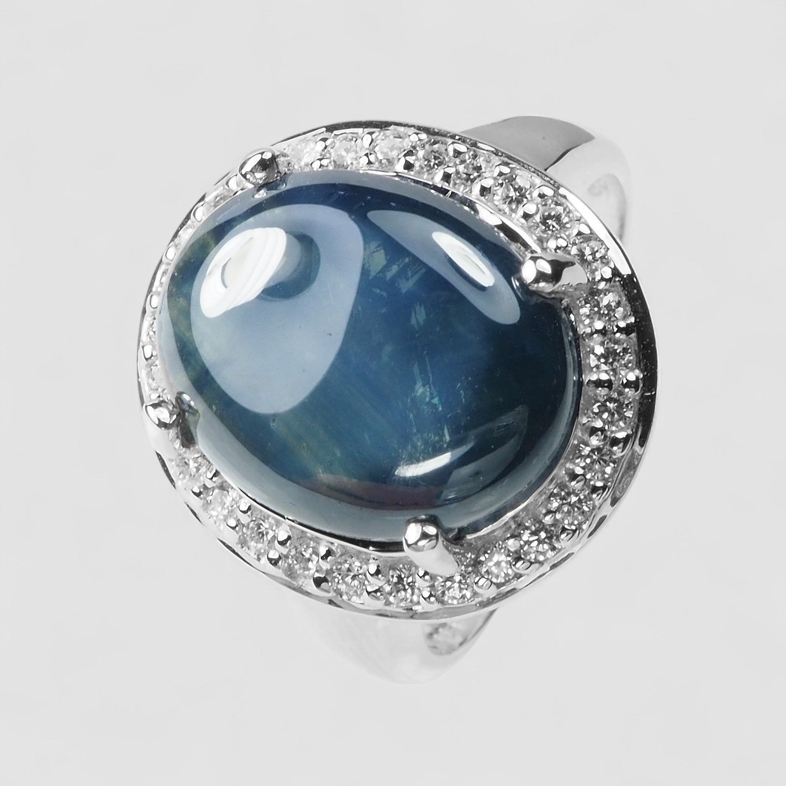 Blue Star Sapphire 925 Sterling Silver Ring