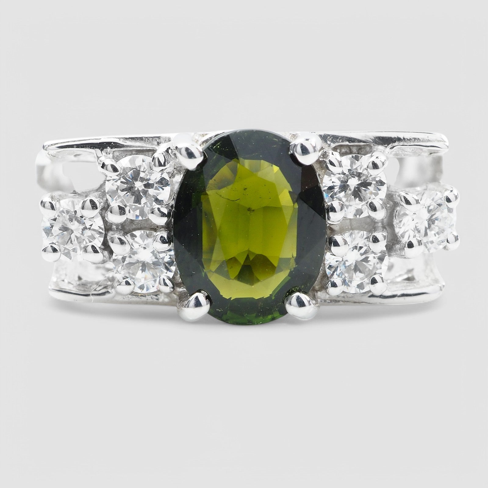 Green Tourmaline 925 Sterling Silver Ring