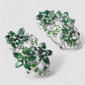 Green Emerald 925 Sterling Silver Earrings, Affordable Natural Gemstone, Everyday Earrings