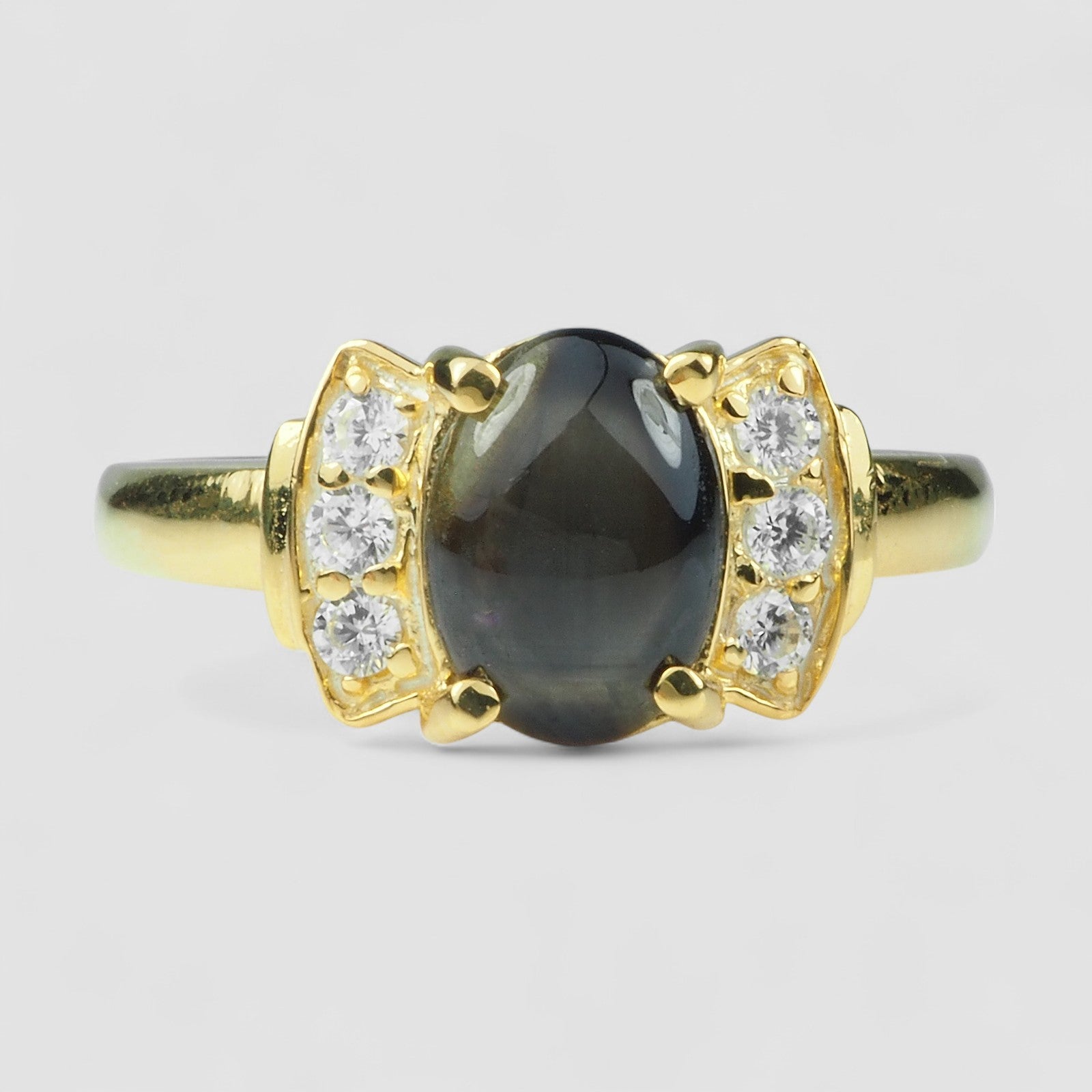 Black Star Sapphire 925 Sterling Silver Ring