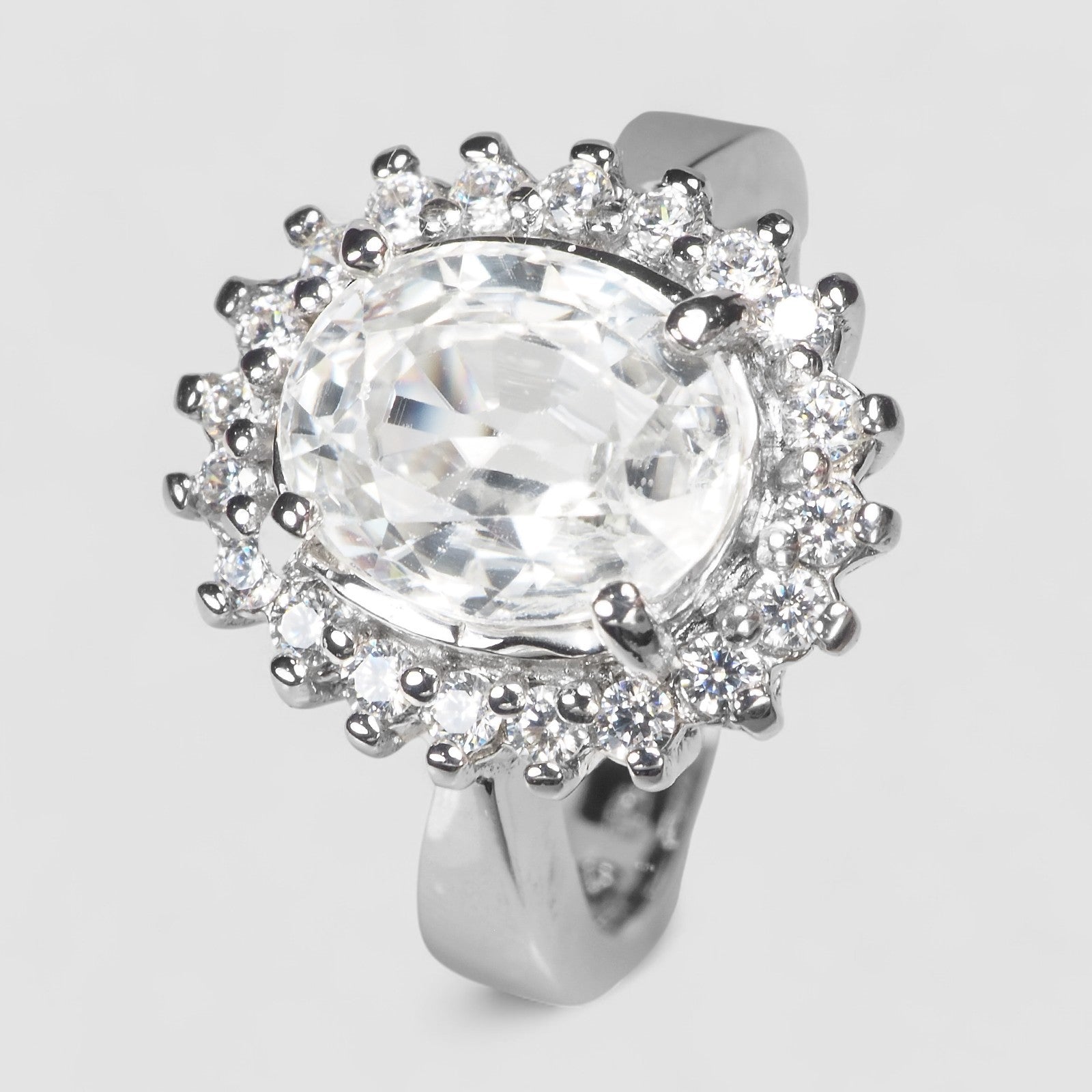 White Zircon 925 Sterling Silver Ring