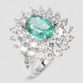 vivid Green Emerald 925 Handmade Ring