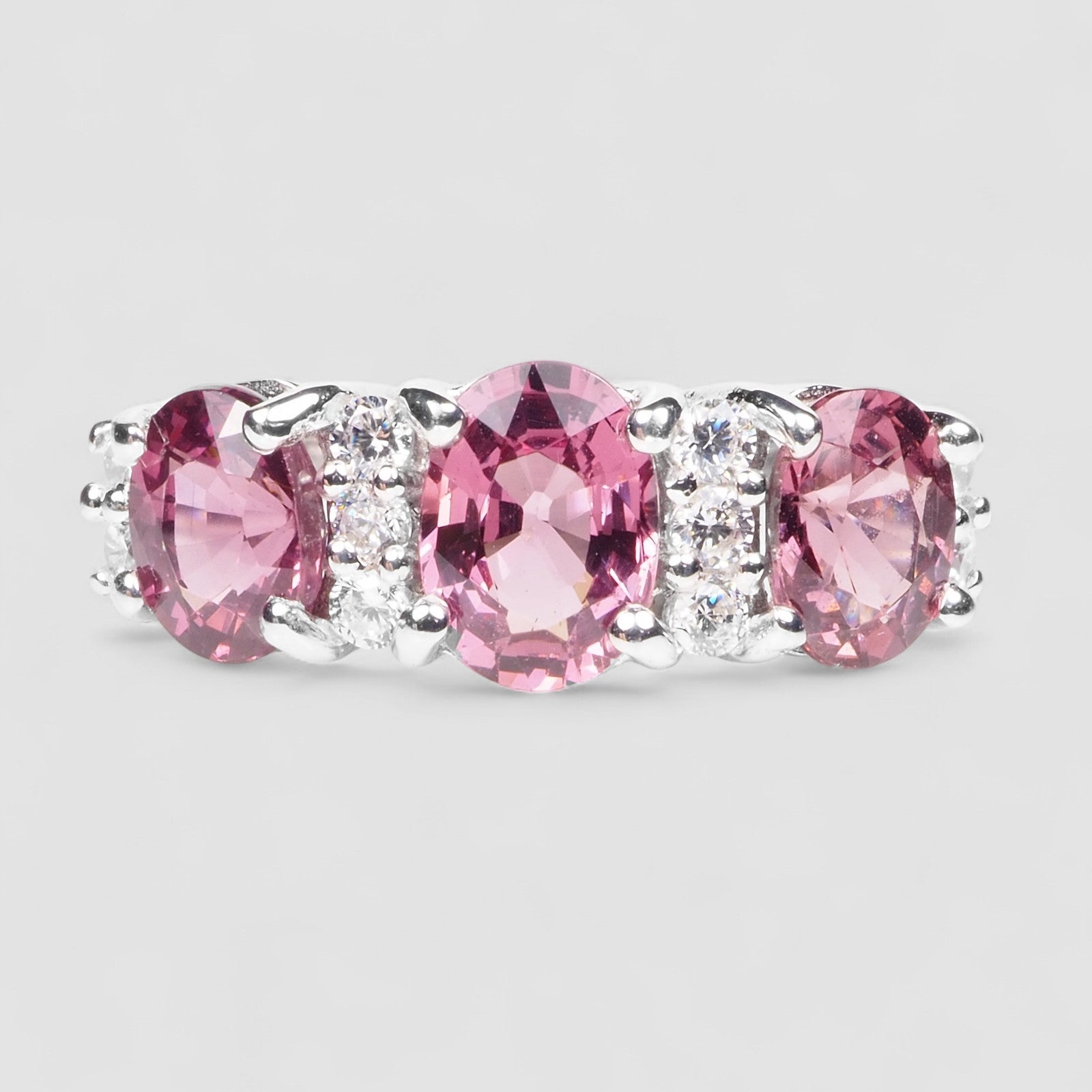 Pink Rhodolite Garnet 925 Sterling Silver Ring