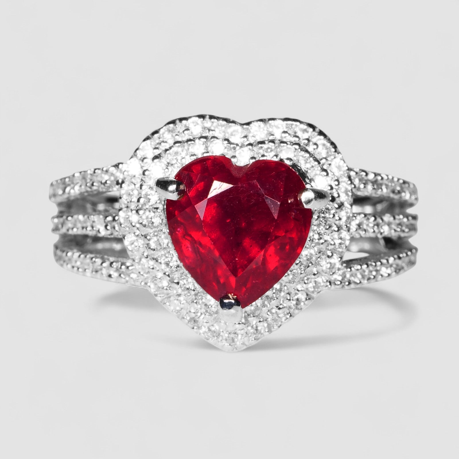 Blood Red Ruby 925 Sterling Silver Ring