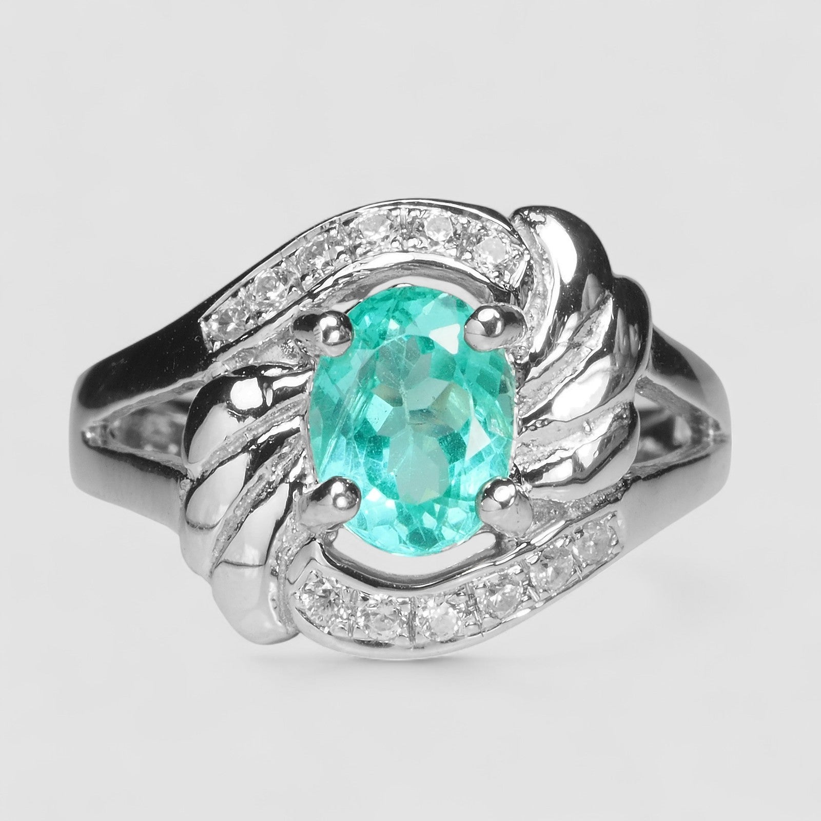Blue Apatite 925 Sterling Silver Ring