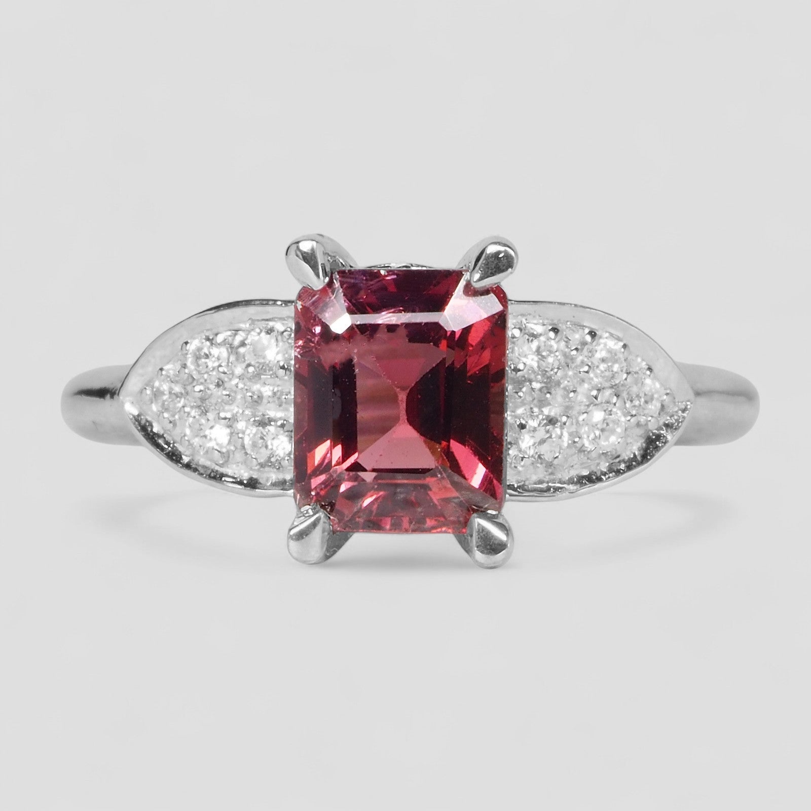 Pink Rhodolite Garnet 925 Sterling Silver Ring