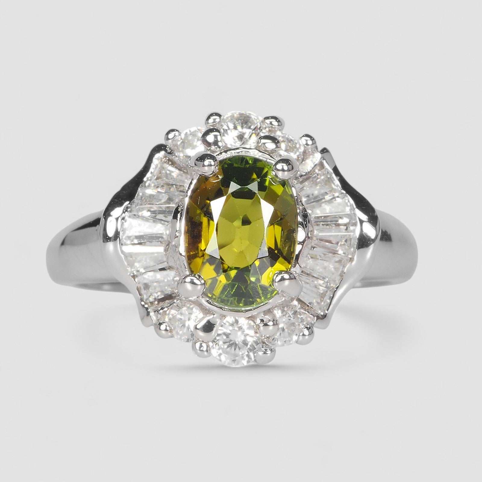 Green Tourmaline 925 Sterling Silver Ring