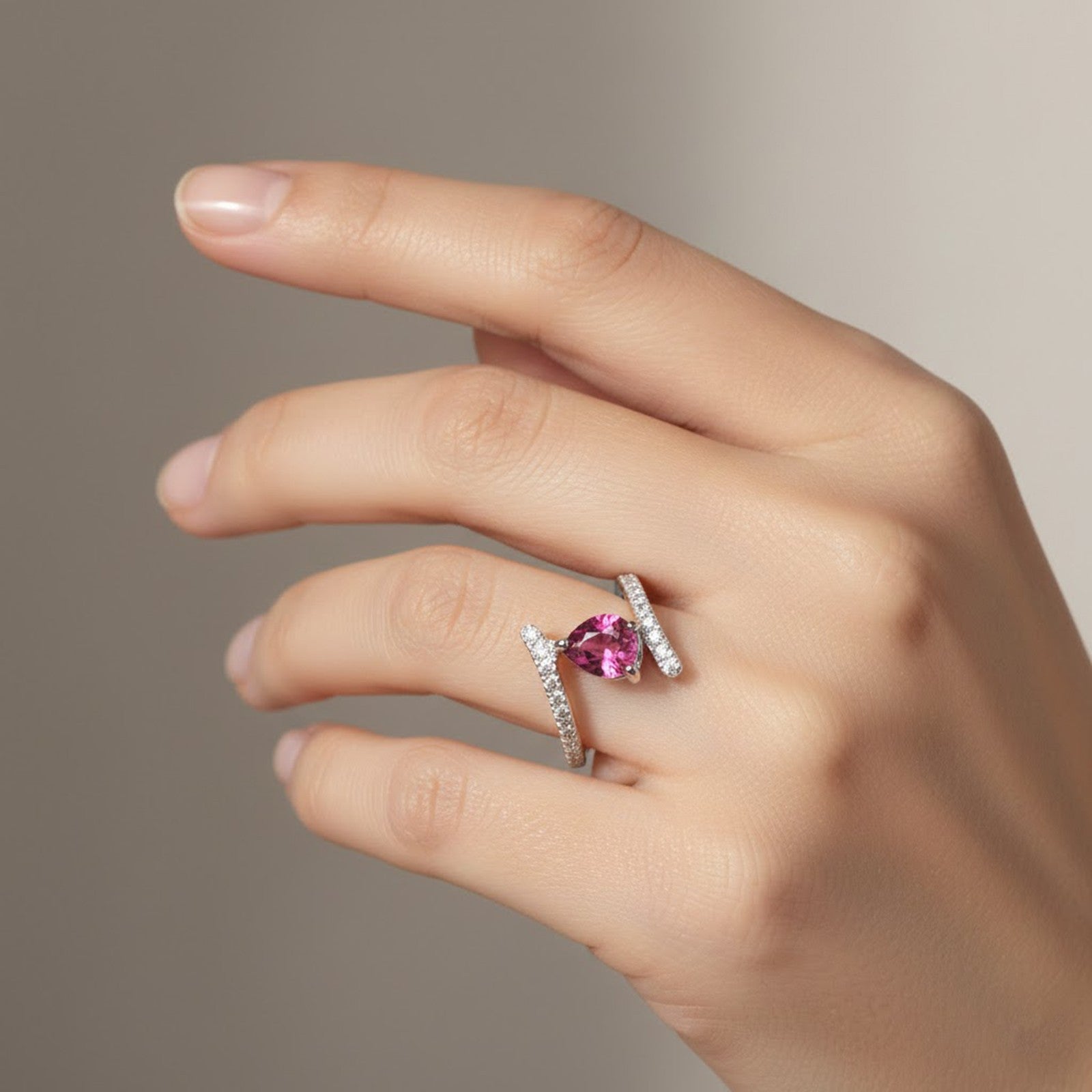 Pink Tourmaline 925 Sterling Silver Ring