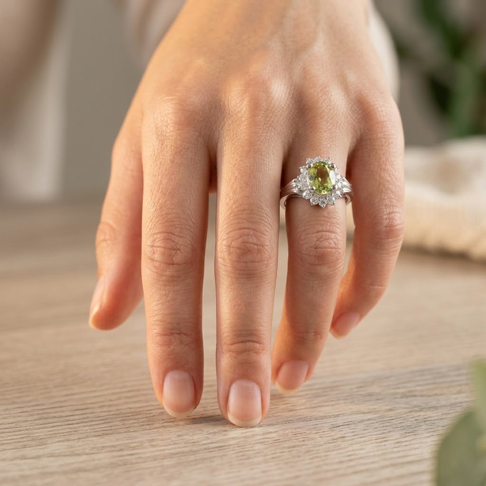 Green Tourmaline 925 Sterling Silver Ring