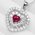 Red Ruby 925 Sterling Silver Pendants