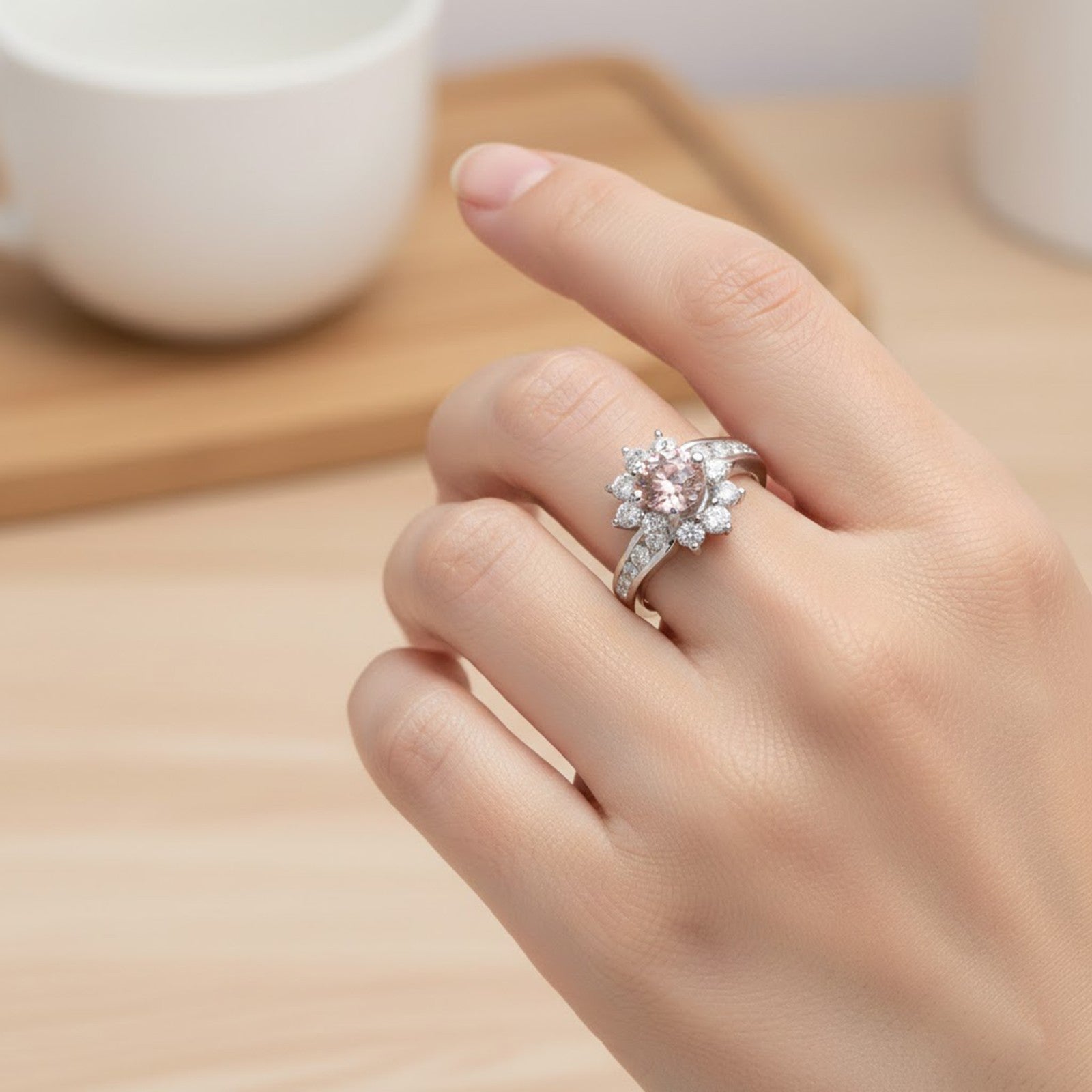 Pink Tourmaline 925 Sterling Silver Ring
