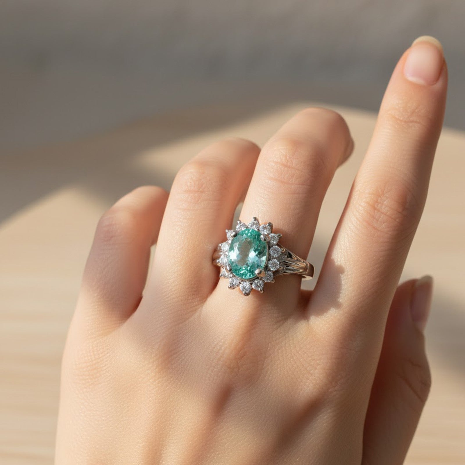 Vivid Green Emerald 925 Sterling Silver Ring