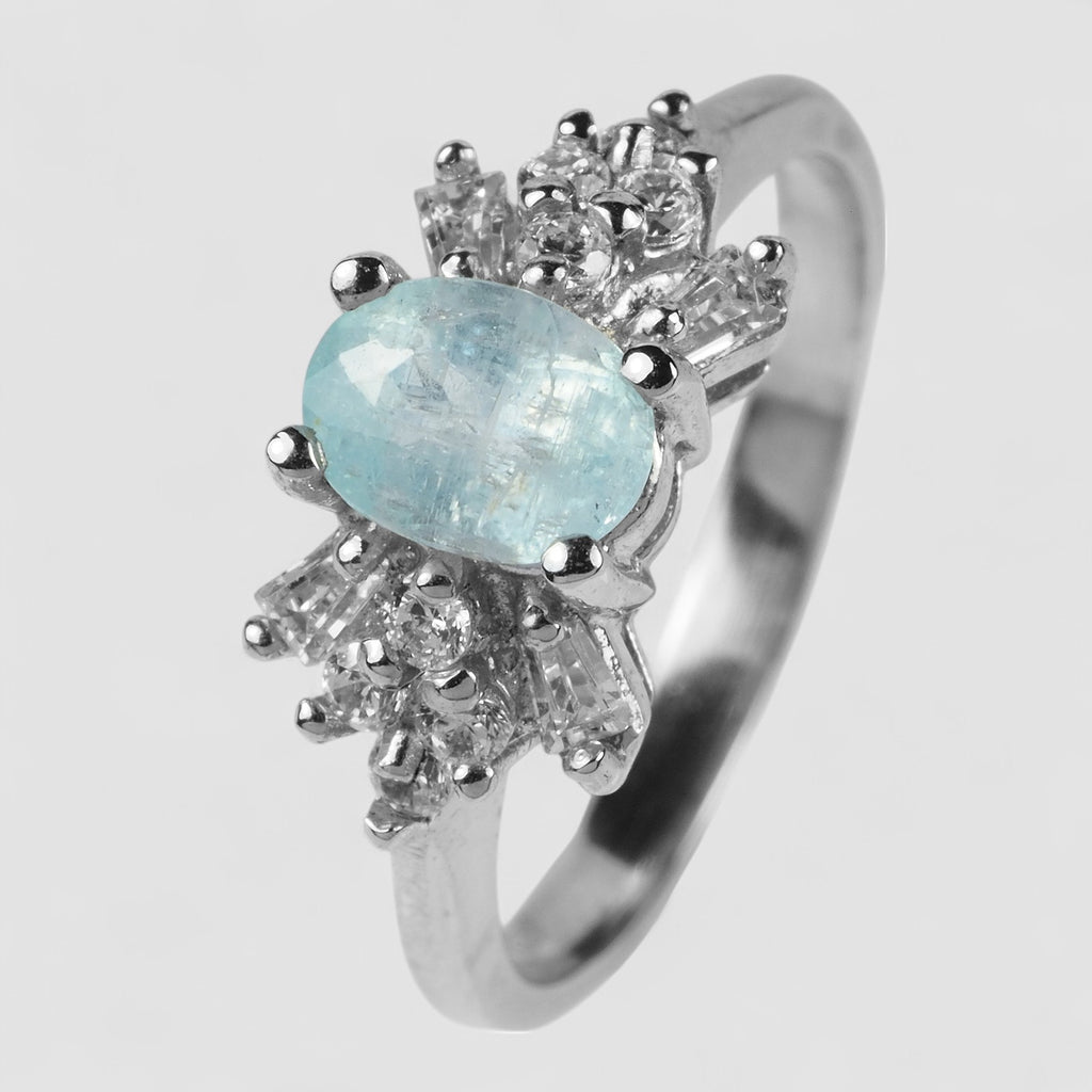 BLUE PARAIBA TOURMALINE 925 STERLING SILVER HANDMADE FINE RING