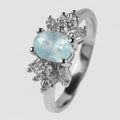 BLUE PARAIBA TOURMALINE 925 STERLING SILVER HANDMADE FINE RING