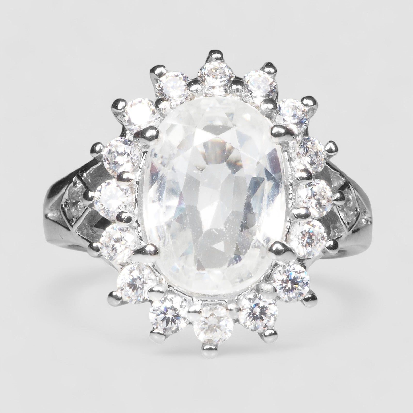 White Zircon 925 Sterling Silver Ring