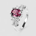 Pink Rhodolite Garnet 925 Sterling Silver Ring