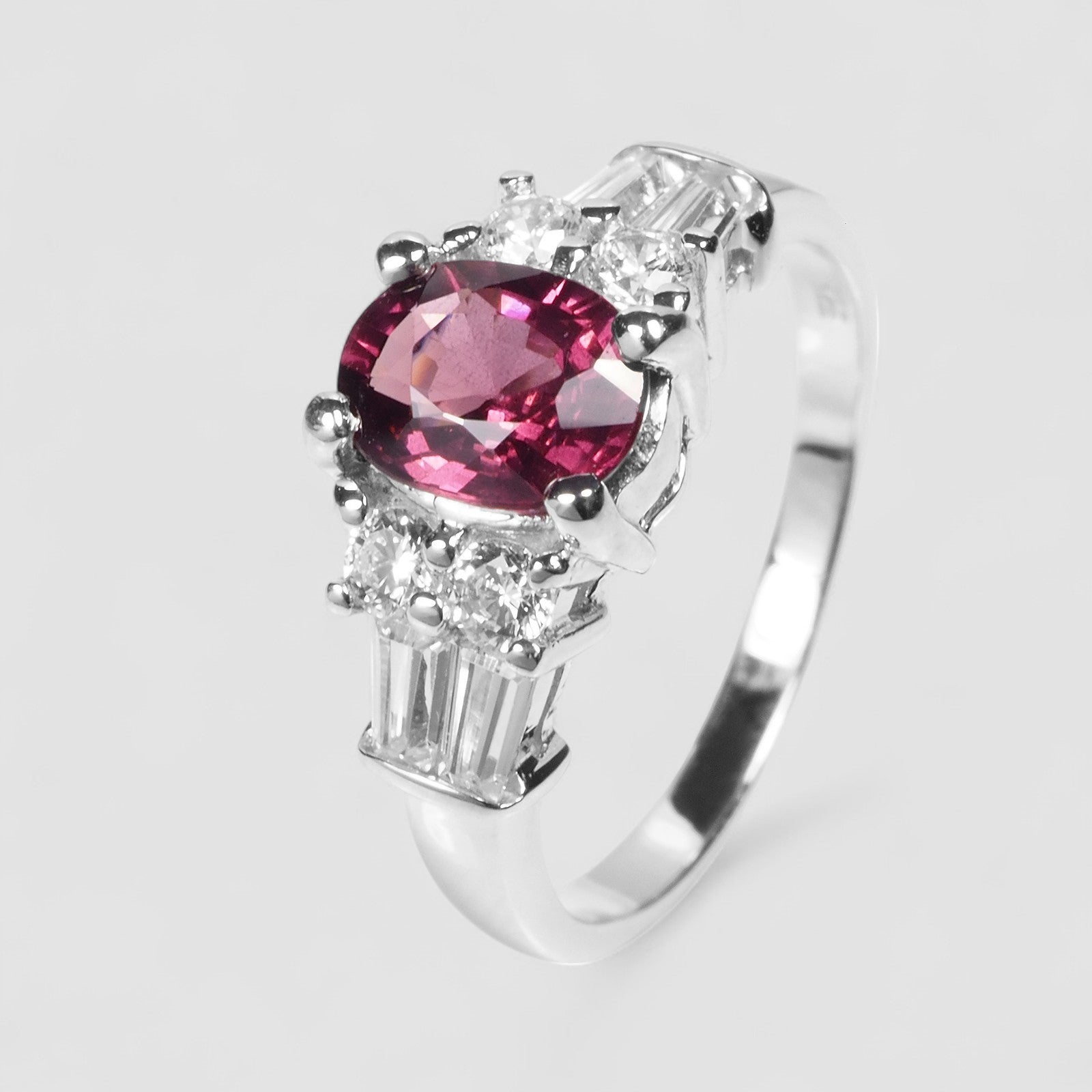 Pink Rhodolite Garnet 925 Sterling Silver Ring