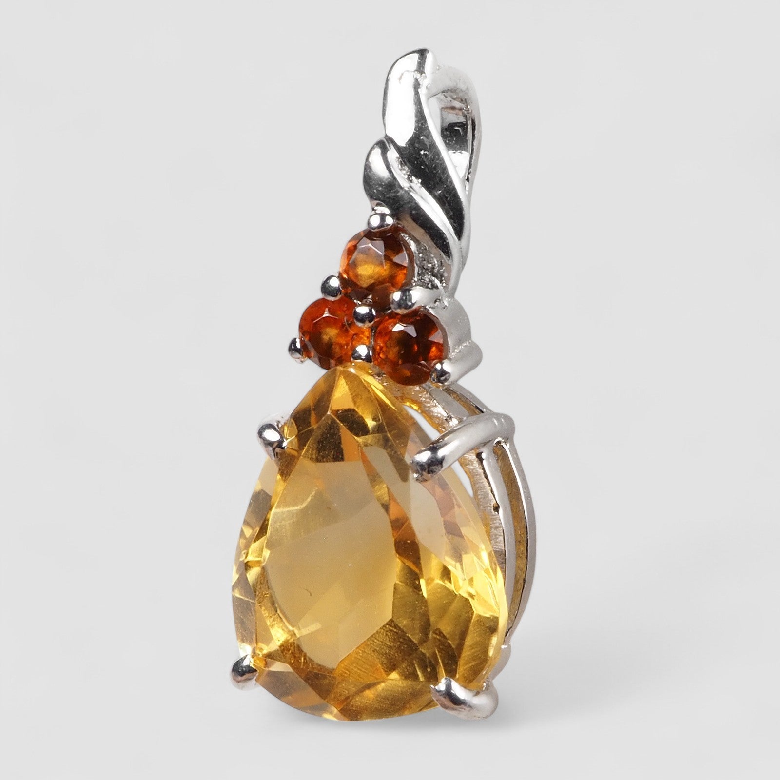 Yellow Citrine 925 Sterling Silver Pendants, Natural Gemstone, Everyday Wear