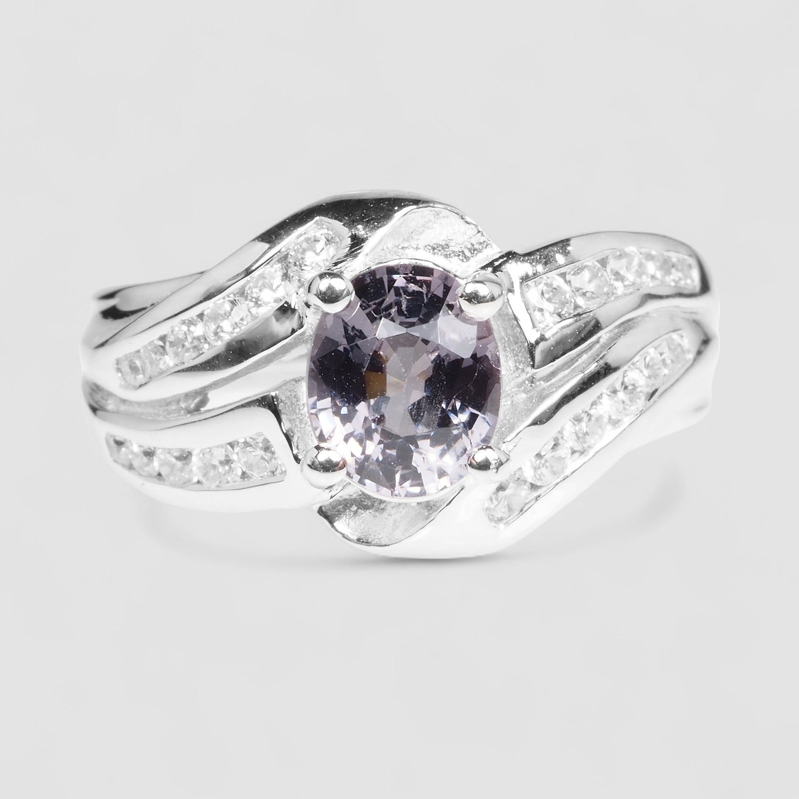 Gray Spinel 925 Sterling Silver Ring
