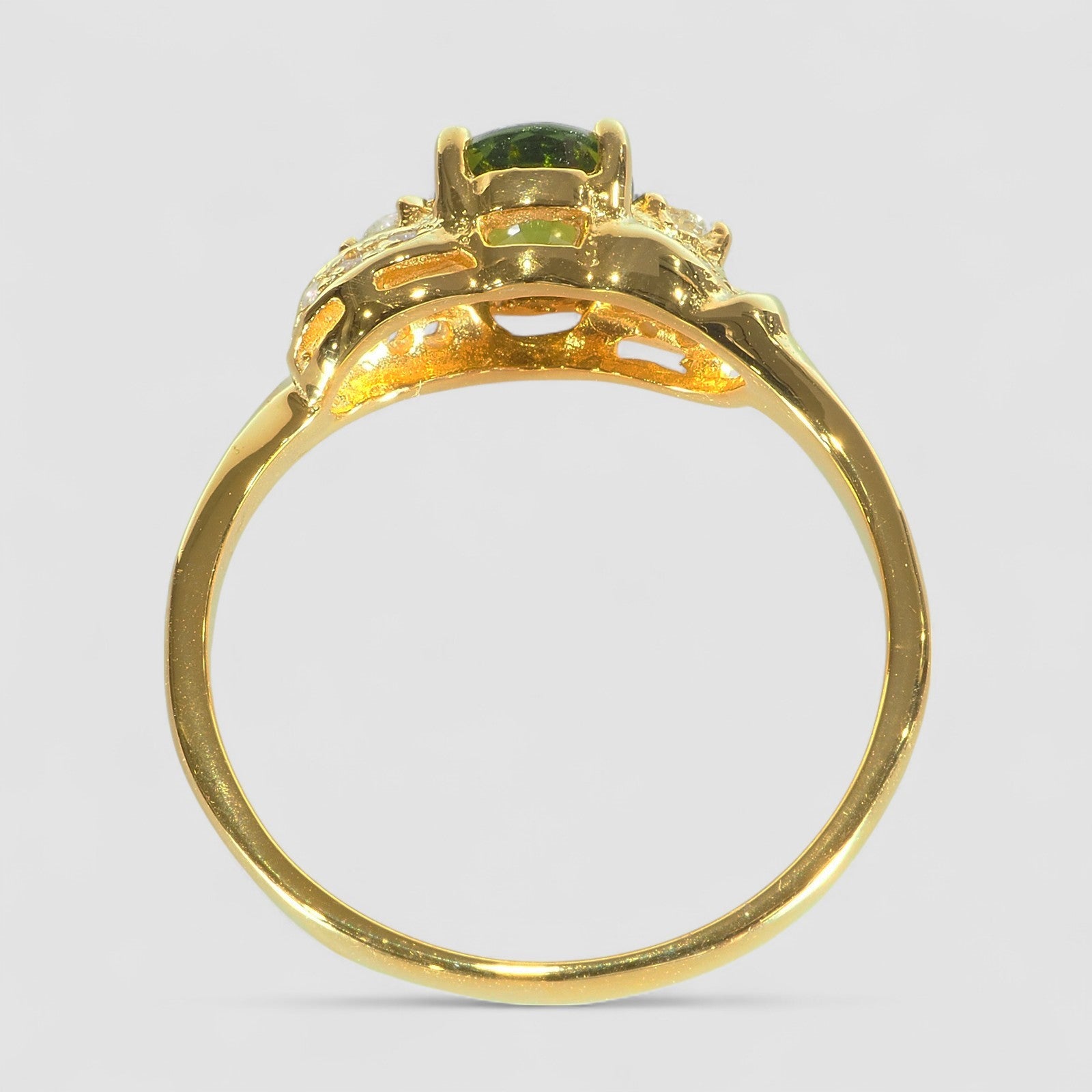 Green Tourmaline 925 Sterling Silver Ring