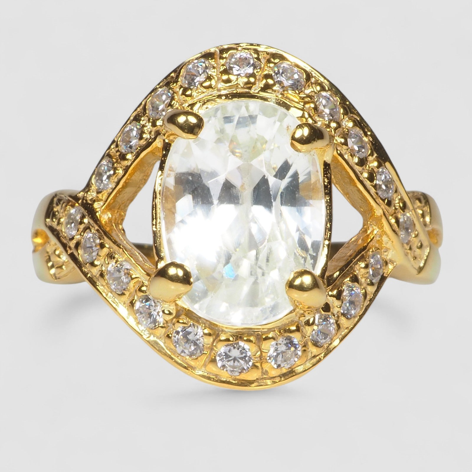 White Zircon 925 Sterling Silver Ring