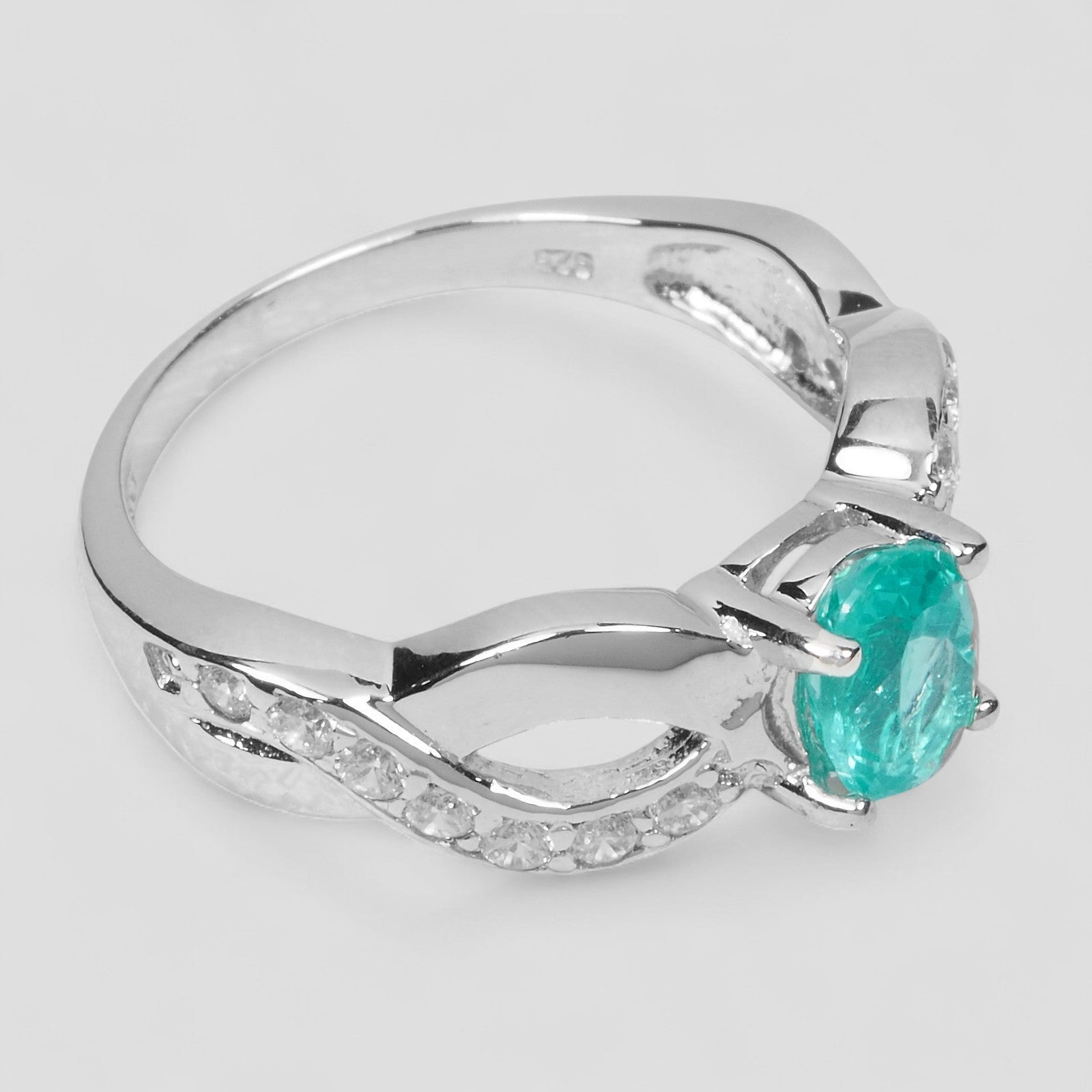 Blue Apatite 925 Sterling Silver Ring