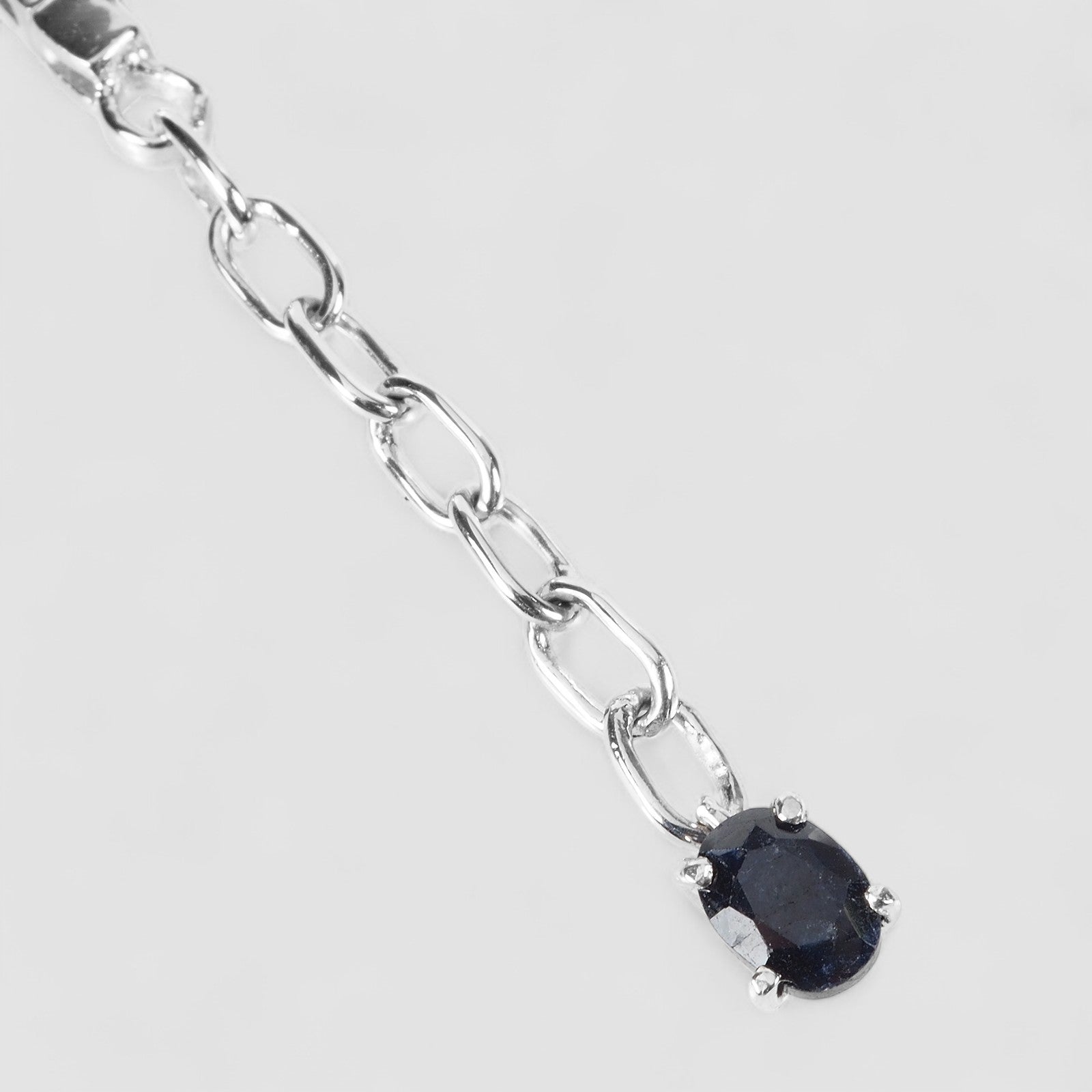 Blue Sapphire 925 Sterling Silver Bracelets, Natural Gemstone, Minimalist Bracelets