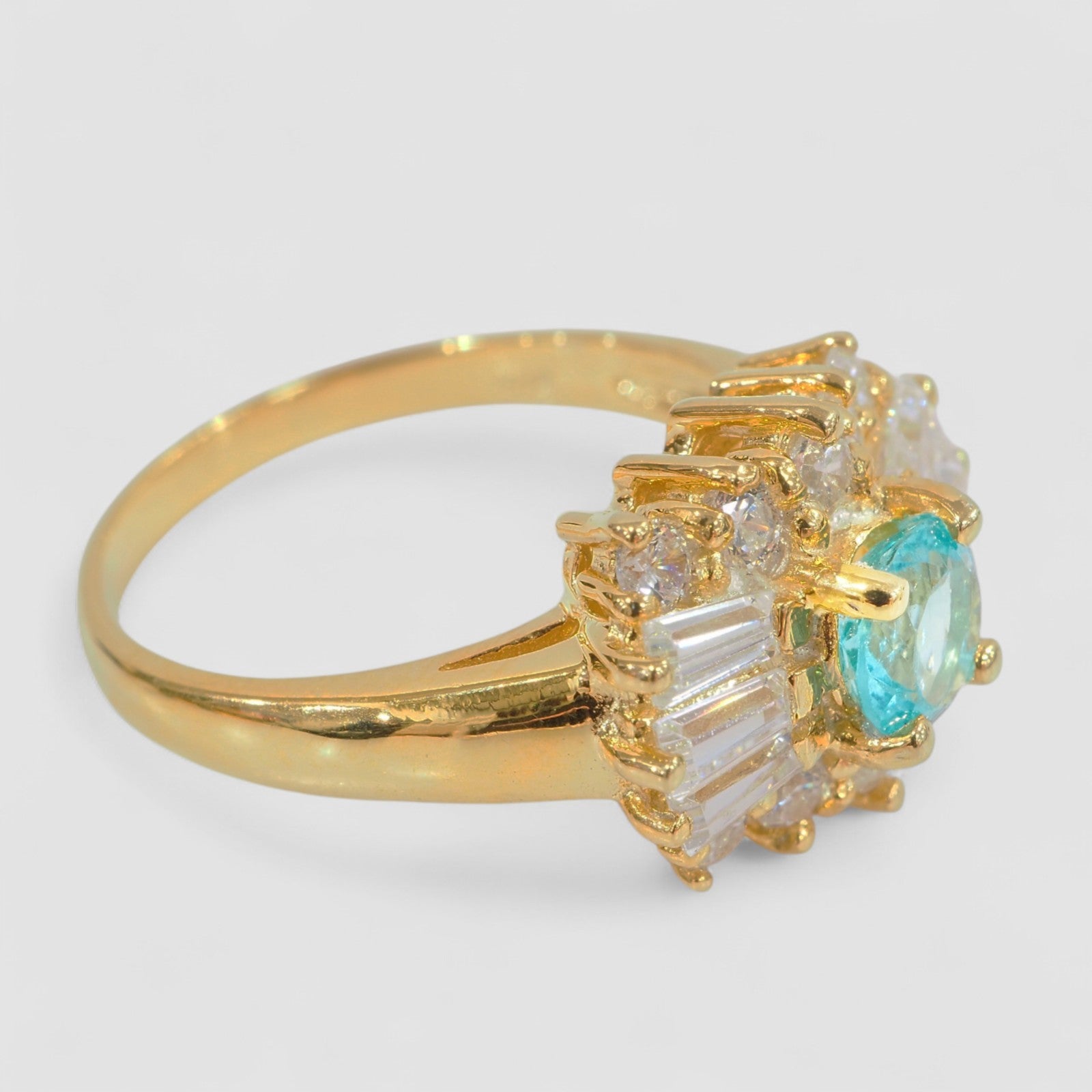 Blue Paraiba Tourmaline 925 Sterling Silver Ring