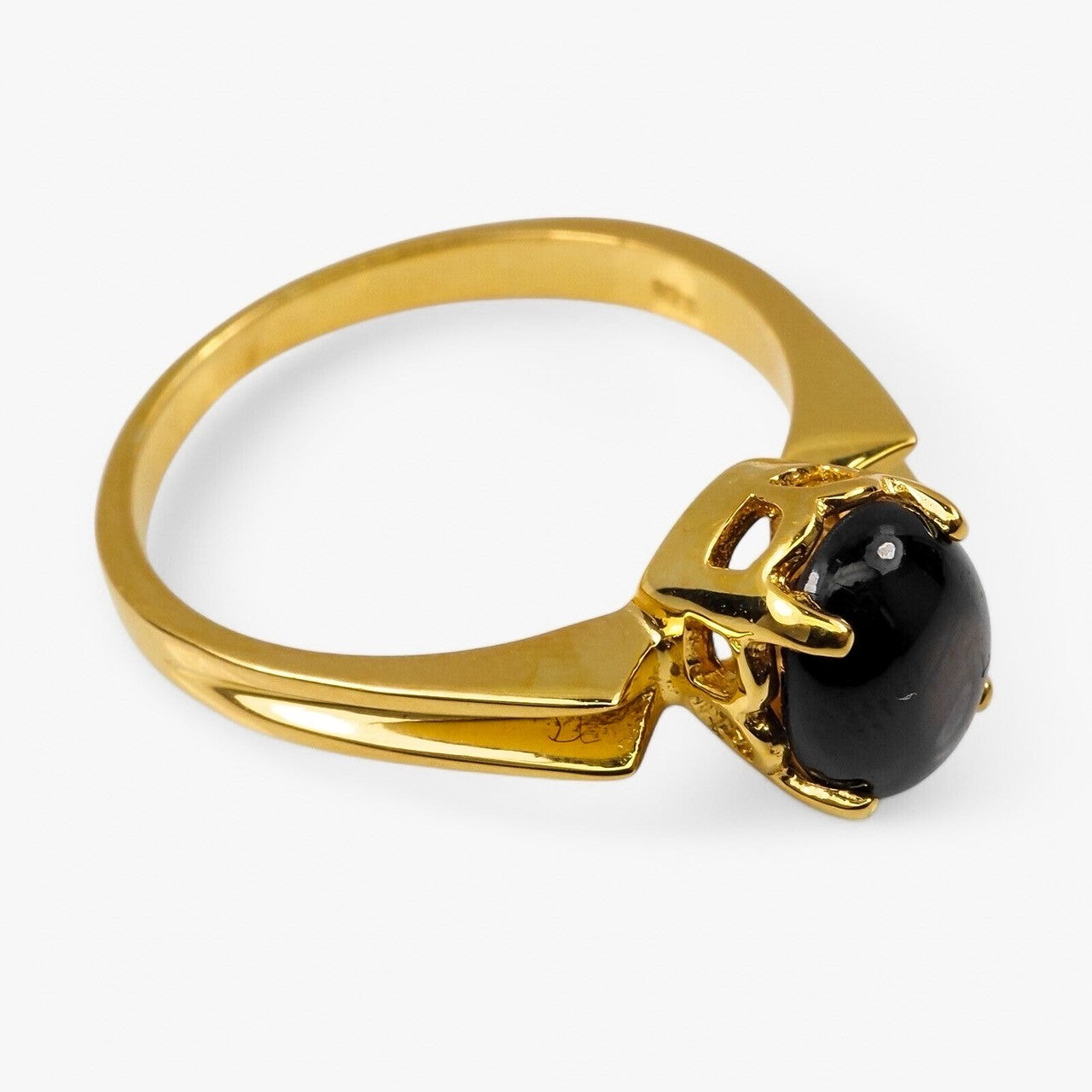 Black Star Sapphire 925 Sterling Silver Ring, 925 Genuine Gemstone, Everyday Ring