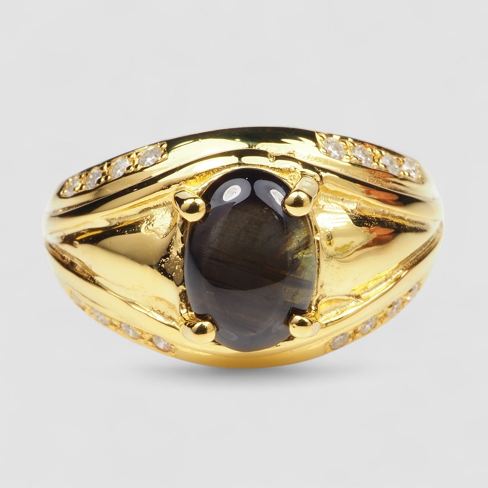 Black Star Sapphire 925 Sterling Silver Ring