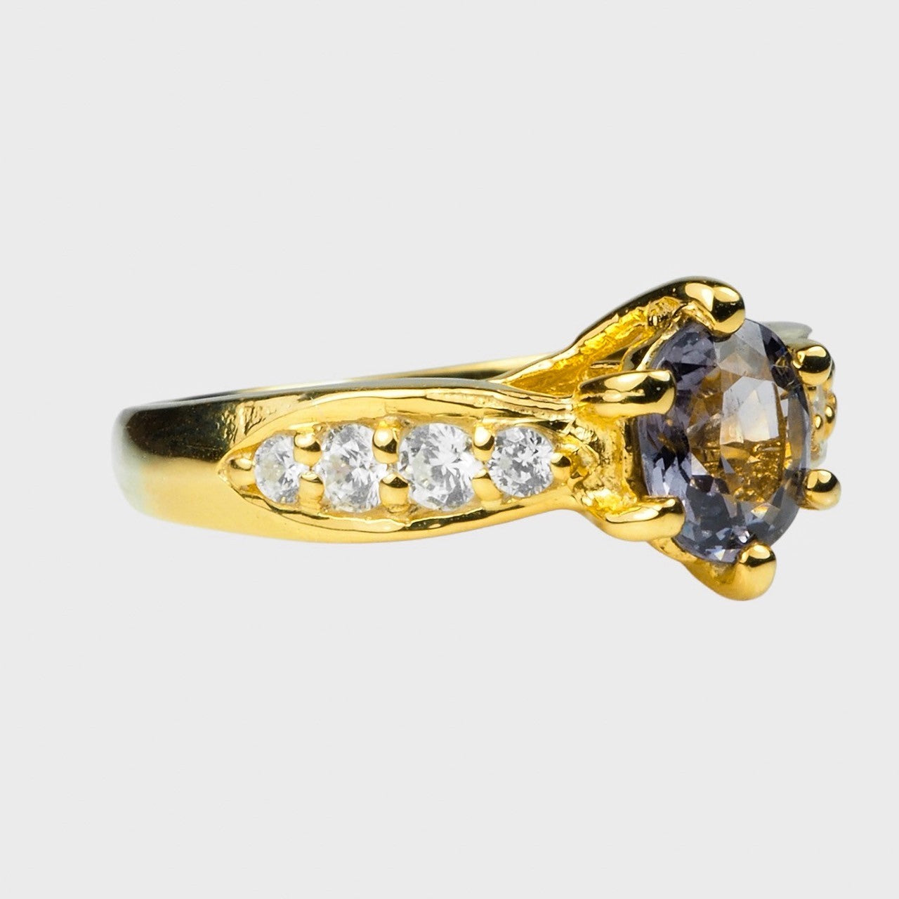 Gray Spinel 925 Sterling Silver Ring