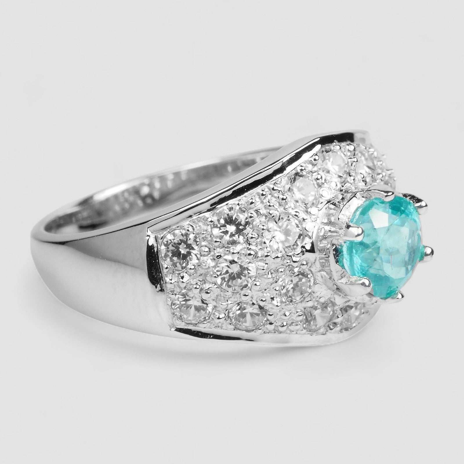 Neon Blue Apatite 925 Sterling Silver Ring