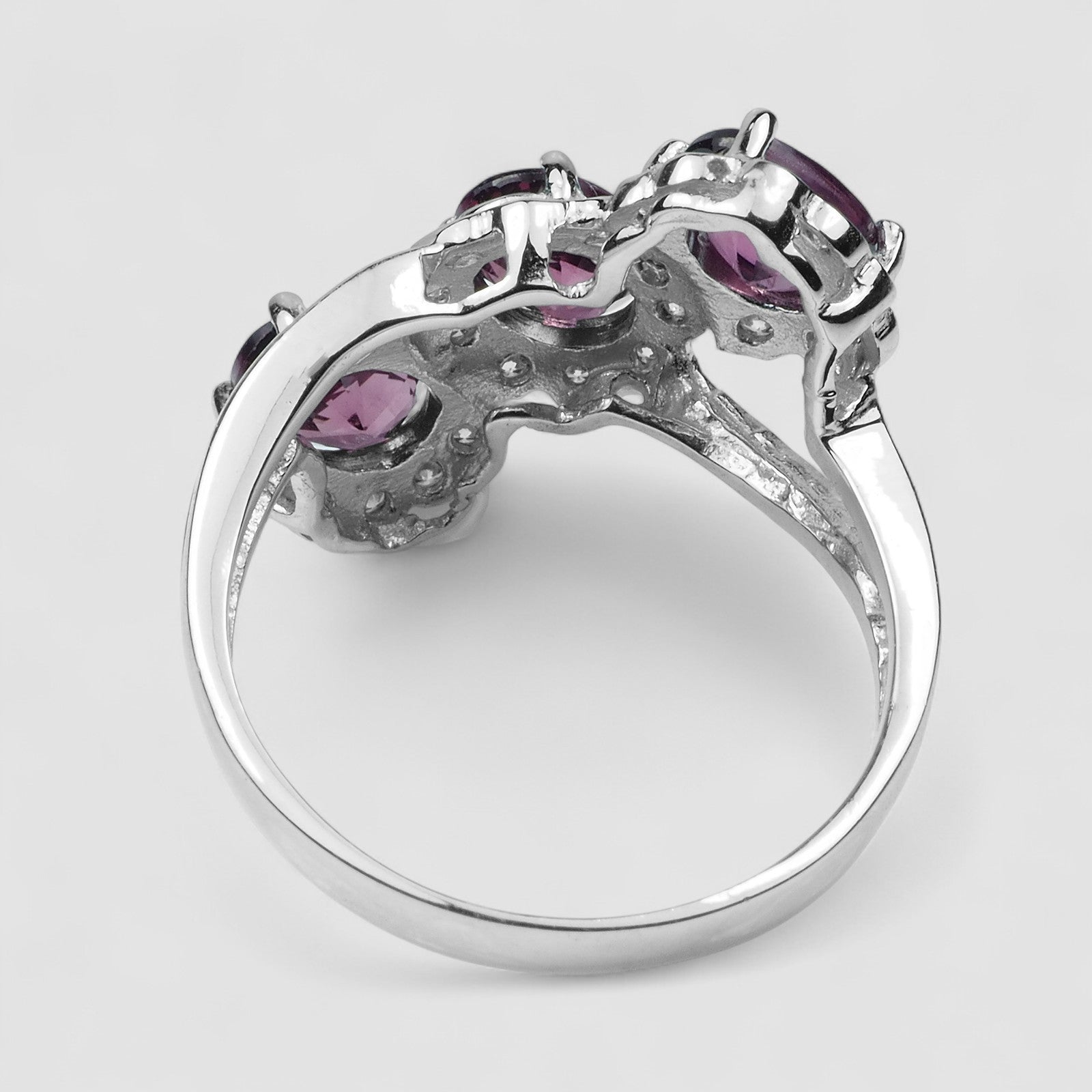 Pink Rhodolite Garnet 925 Sterling Silver Ring