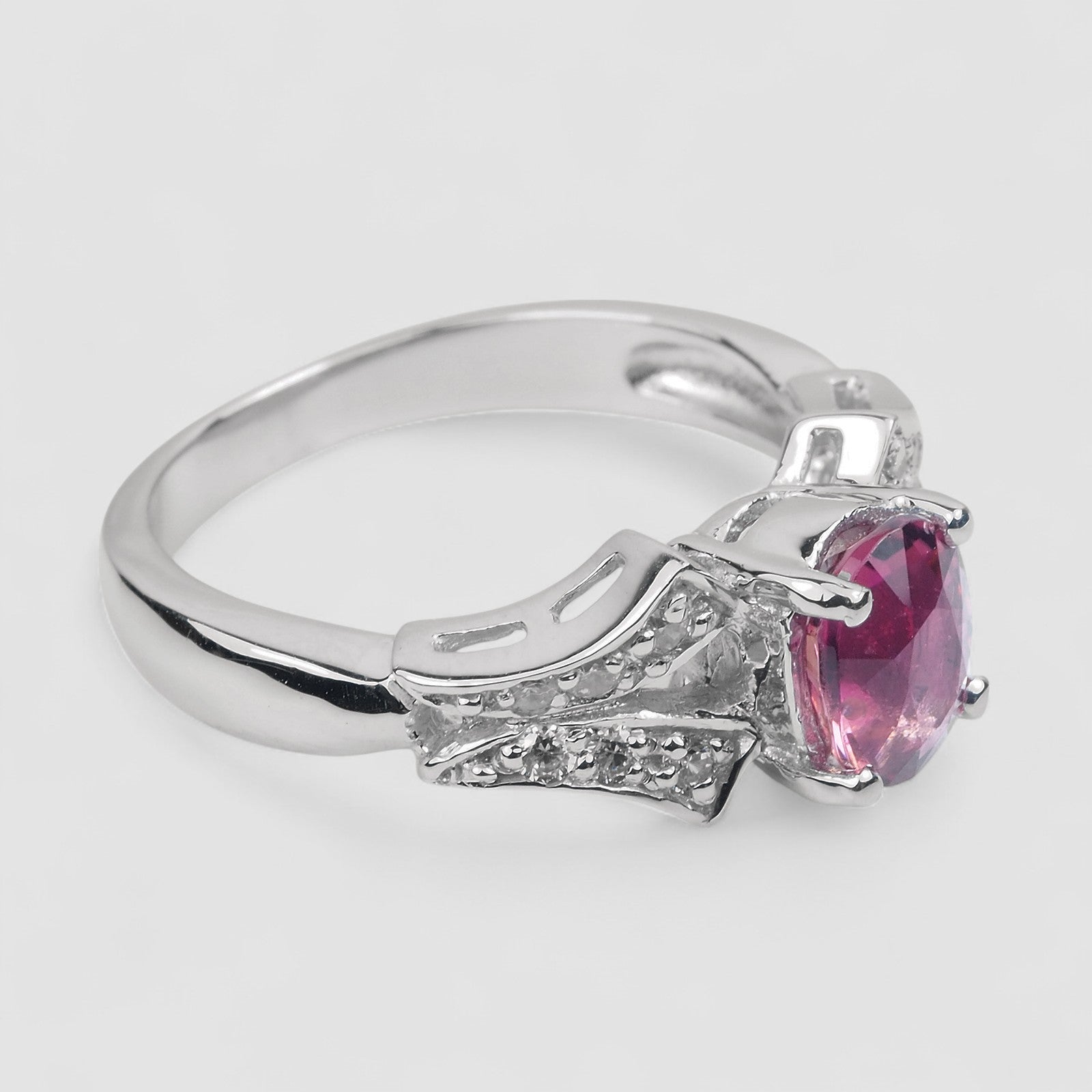 Pink Tourmaline 925 Sterling Silver Ring
