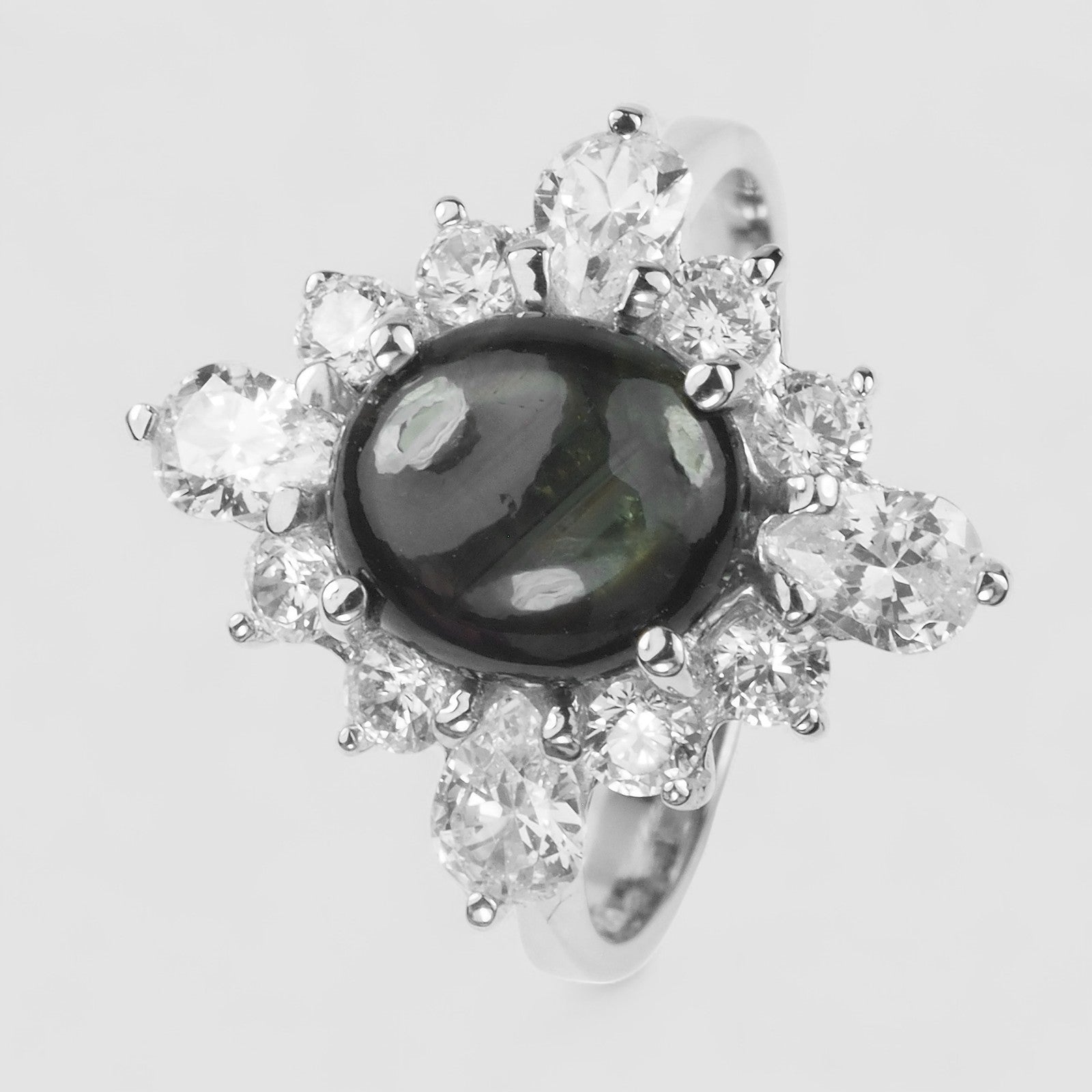 Black Star Sapphire 925 Sterling Silver Ring