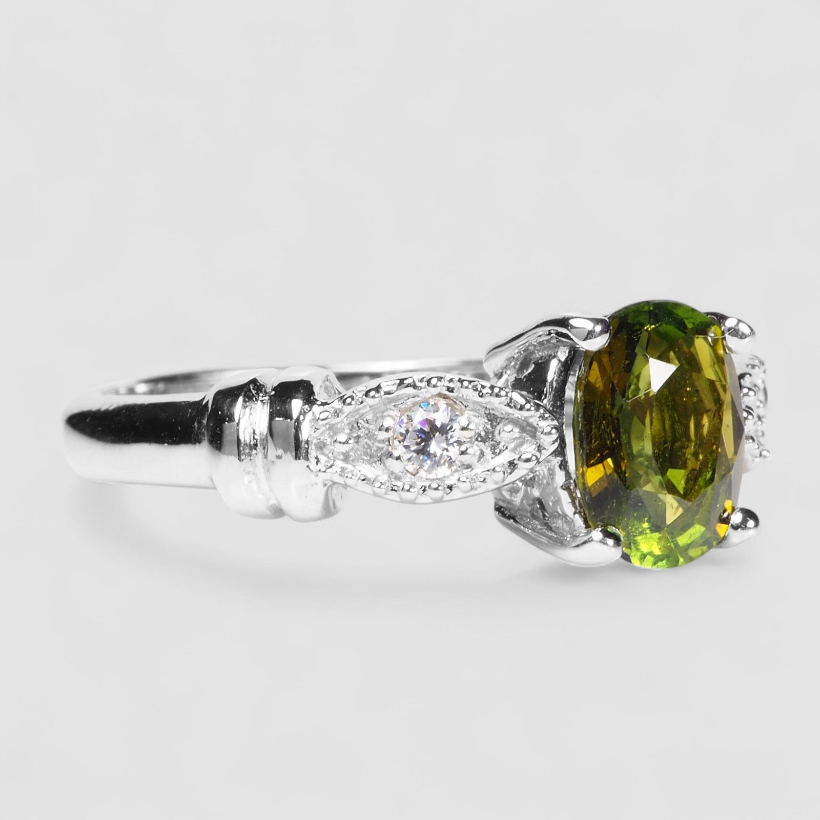 Handmade Ring Forest Green Tourmaline