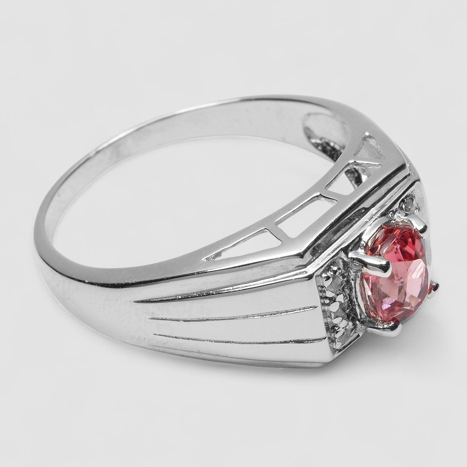 Pink Tourmaline 925 Sterling Silver Ring