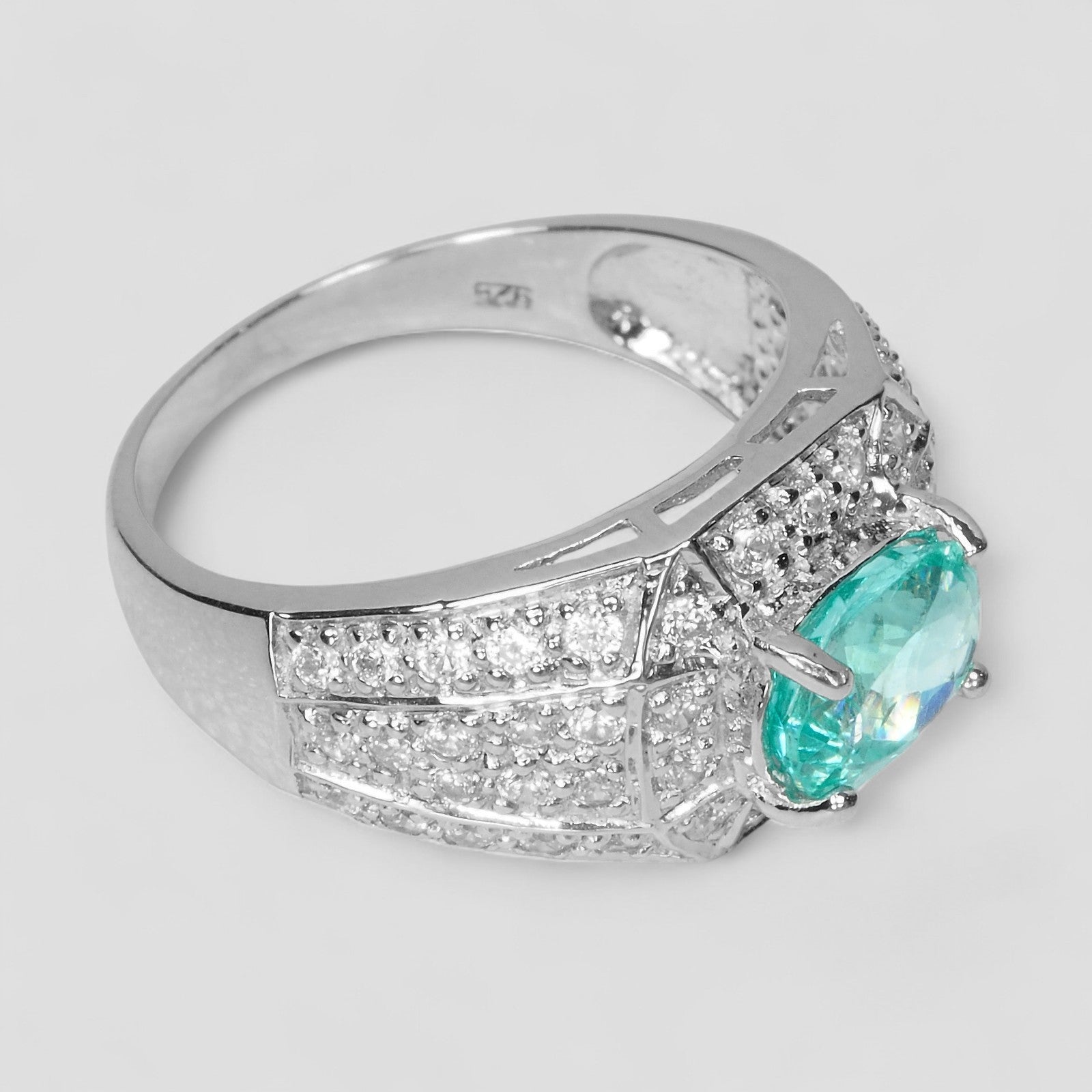 Blue Apatite 925 Sterling Silver Ring
