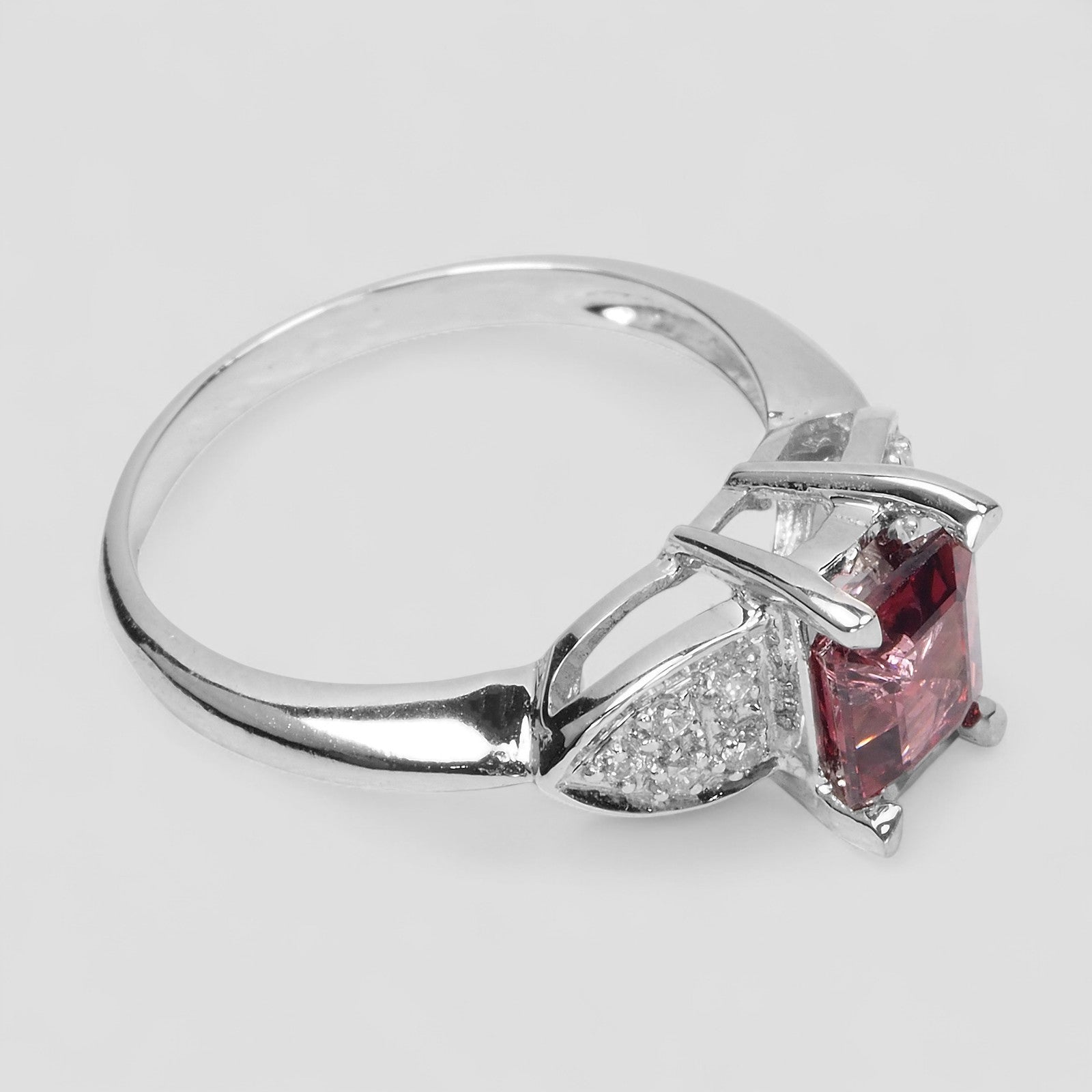 Pink Rhodolite Garnet 925 Sterling Silver Ring