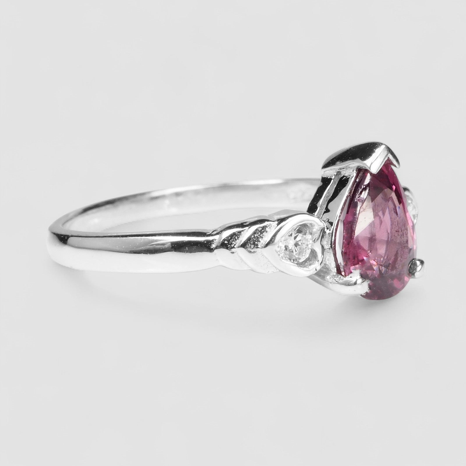 Pink Rhodolite Garnet 925 Sterling Silver Ring