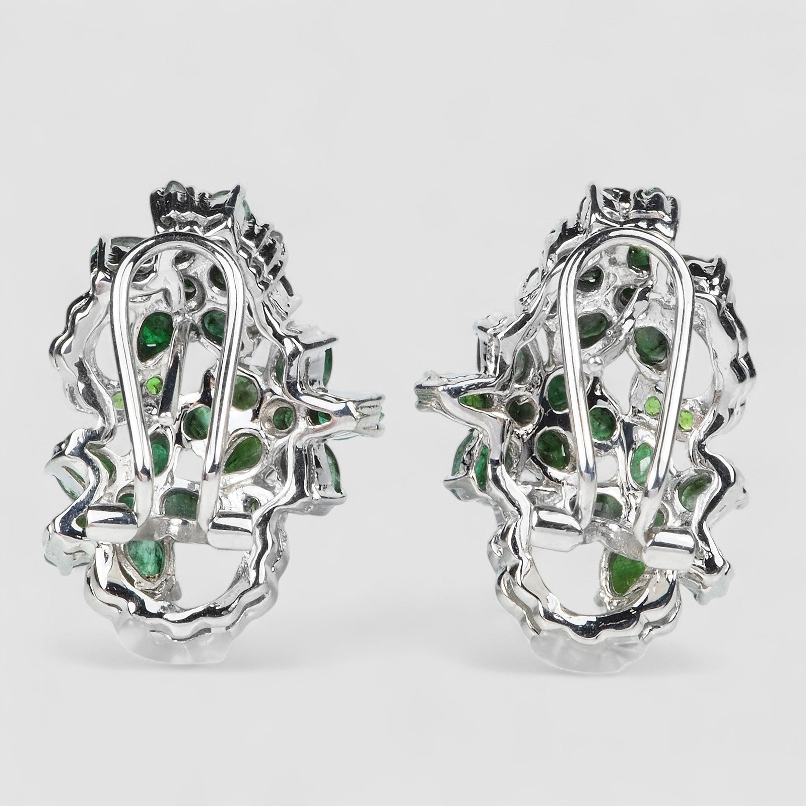Green Emerald 925 Sterling Silver Earrings, Affordable Natural Gemstone, Everyday Earrings
